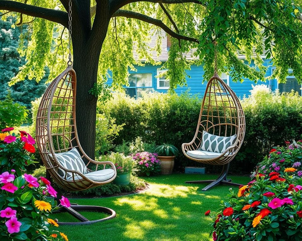 Hangstoelen voor ultieme ontspanning in de tuin