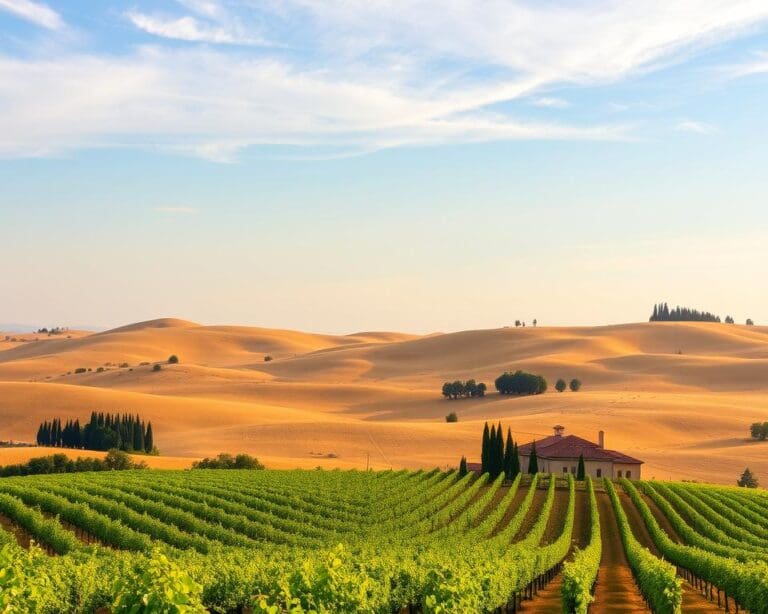 Reizen langs de schilderachtige wijngaarden van Toscane