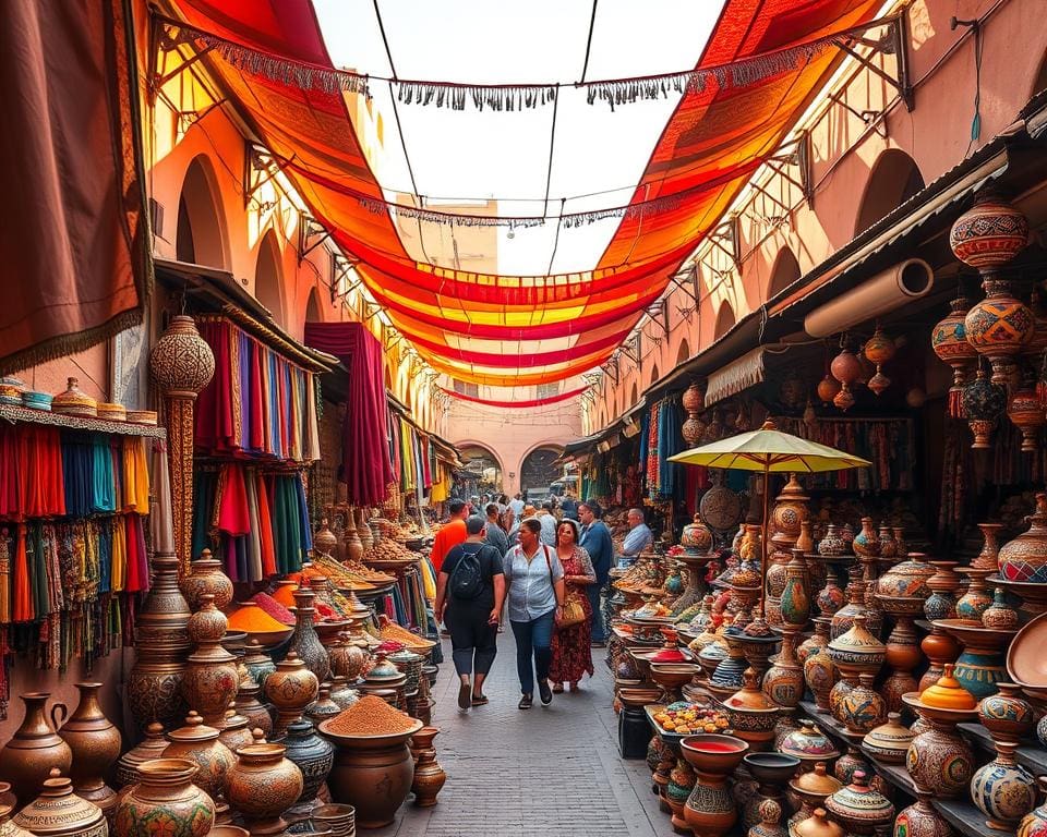 Reizen naar de kleurrijke markten van Marrakech