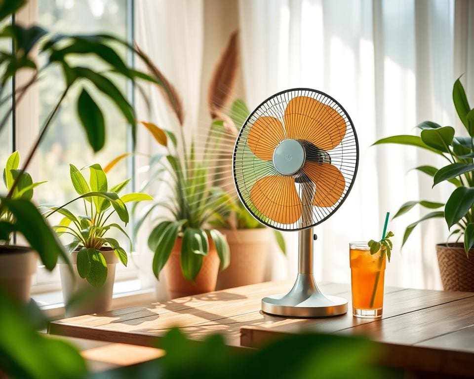 Tafelventilators voor verkoeling tijdens warme dagen