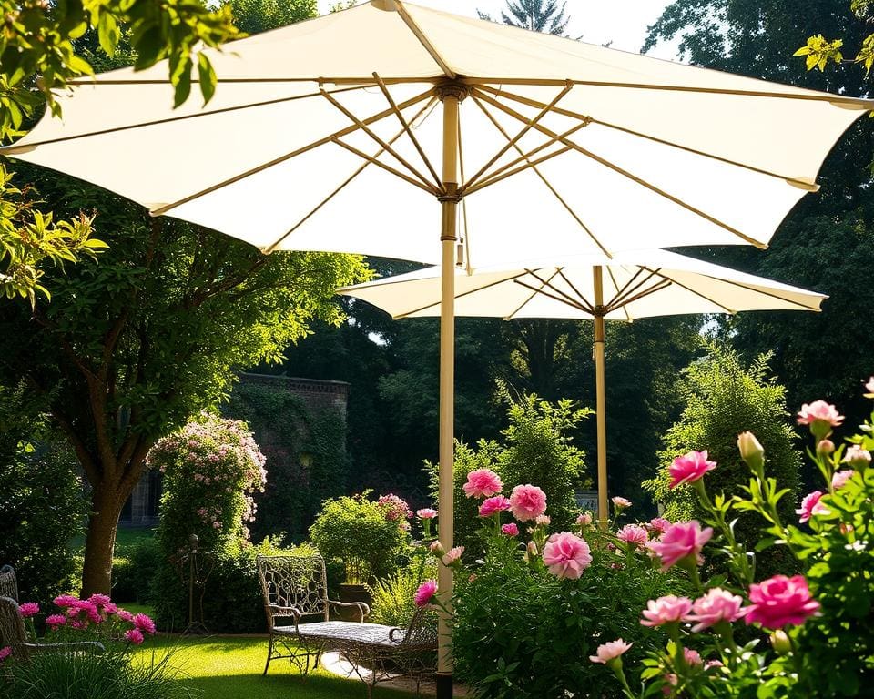 Tuinparasols die Schaduw en Luxe Toevoegen aan Je Tuin