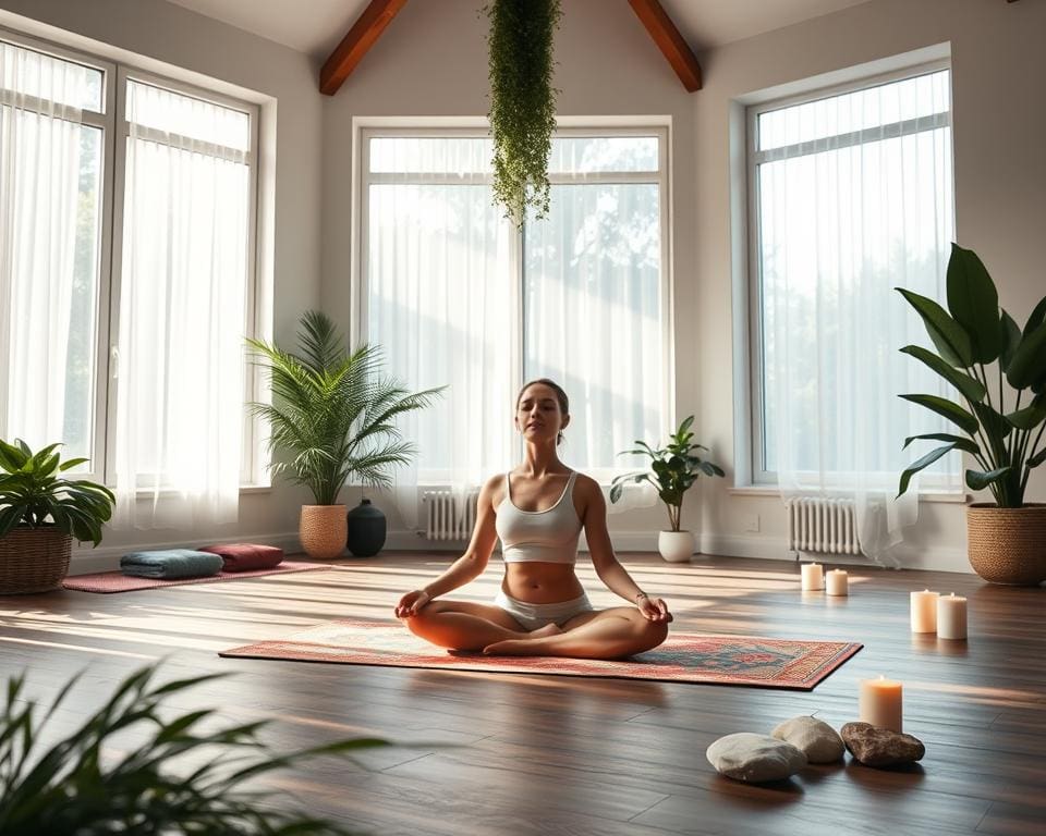 Yoga en ademhalingsoefeningen voor minder stress