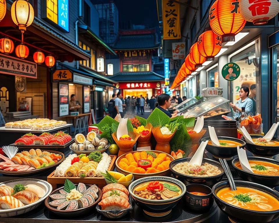 sushi en ramen in Tokio