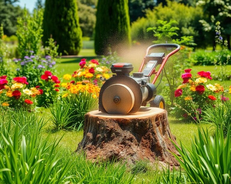 Boomstronken frezen voor een nieuwe start in de tuin