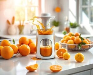 Elektrische citruspers voor verse sappen voor ontbijt