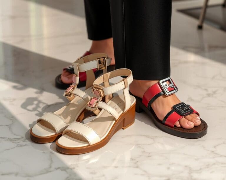 Fendi sandalen: Luxe en speelsheid in één stap