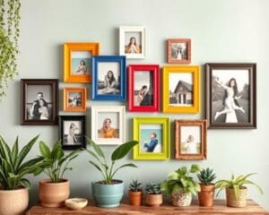 Kleurenfotolijsten voor persoonlijke stijl voor decoratie