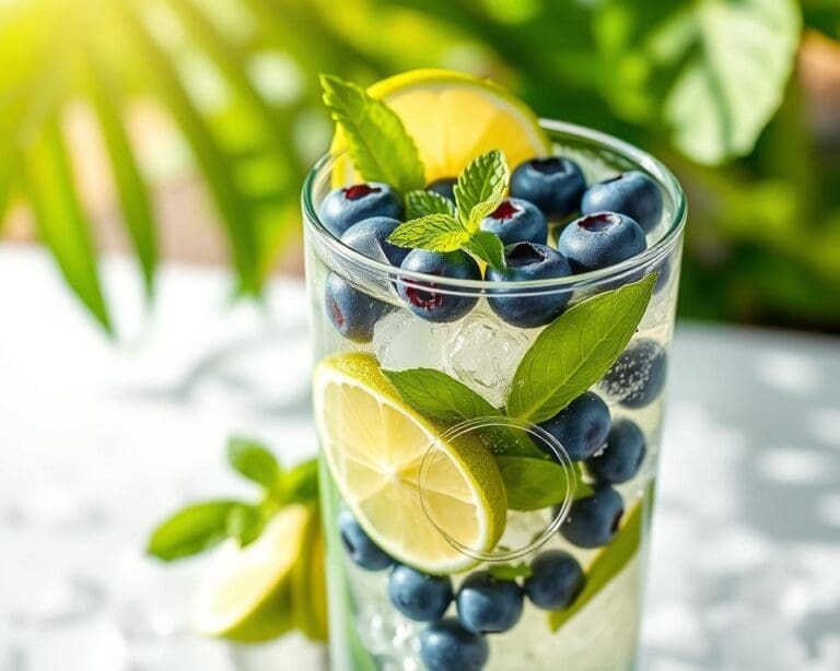 Mojito met een twist van blauwe bessen