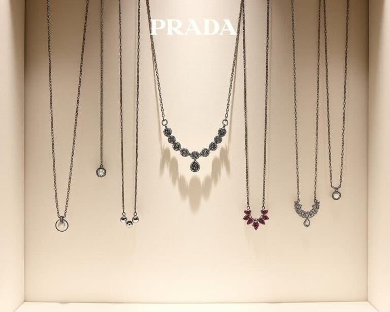 Prada kettingen: Subtiele accenten voor elke outfit