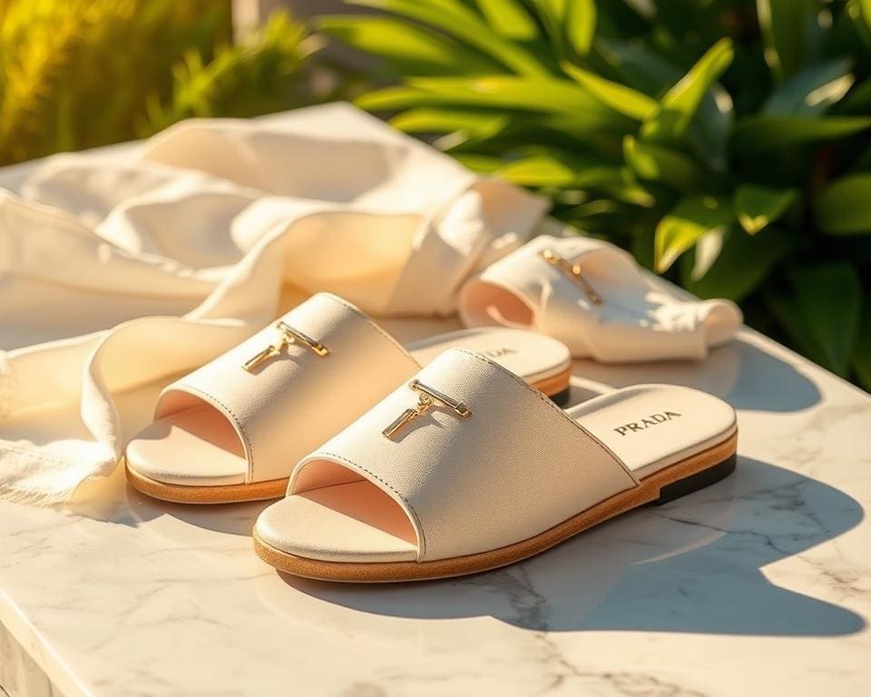 Prada slippers: Voor een chique en comfortabele zomerstijl