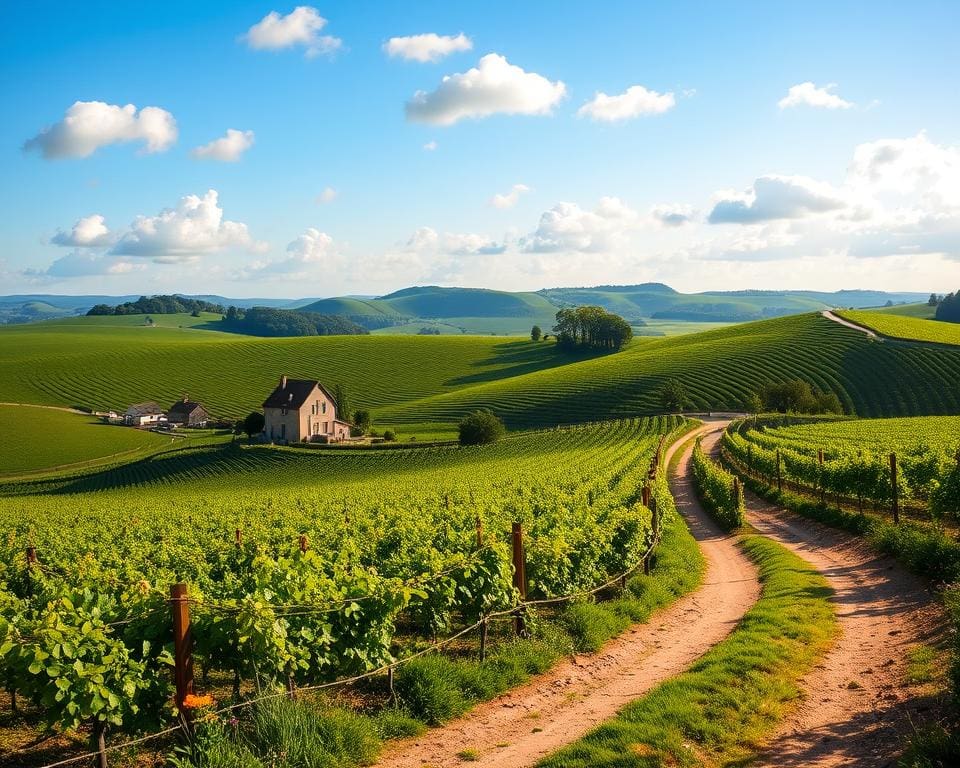 Reizen langs de wijngaarden van de Bourgogne