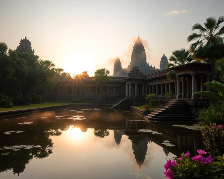 Reizen naar de oude tempels van Angkor Wat