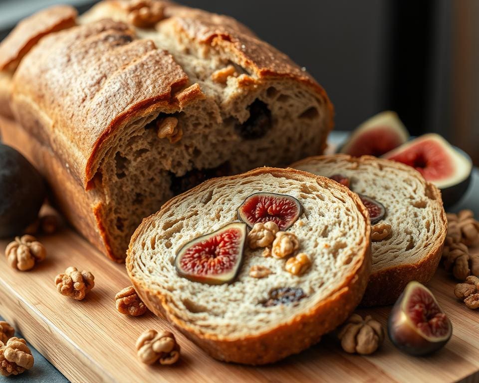 Speltbrood met vijgen en walnoten