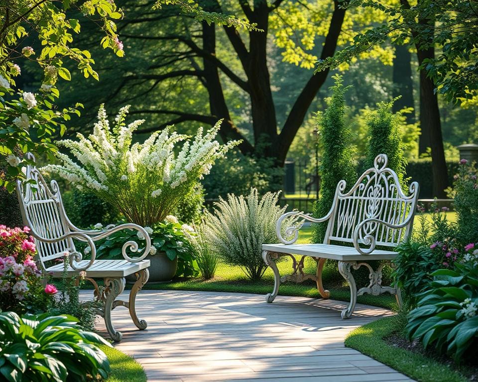 Tuinbanken voor comfortabele momenten in de buitenlucht