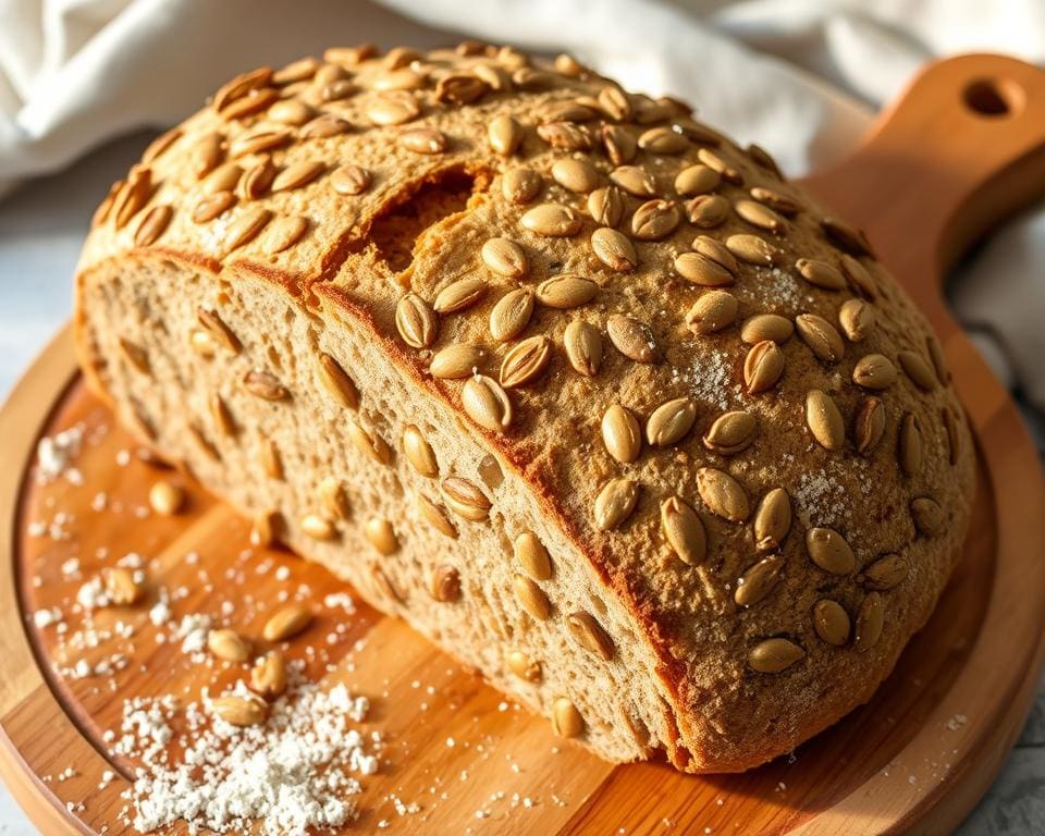 Volkoren zuurdesembrood met pompoenpitten