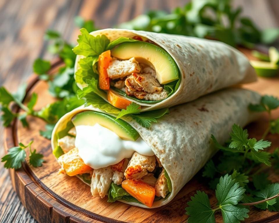 Wrap recept met gerookte kip en avocado