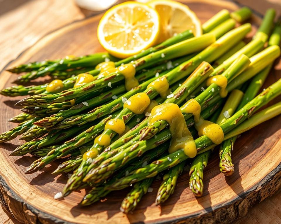 gegrilde asperges met citroen