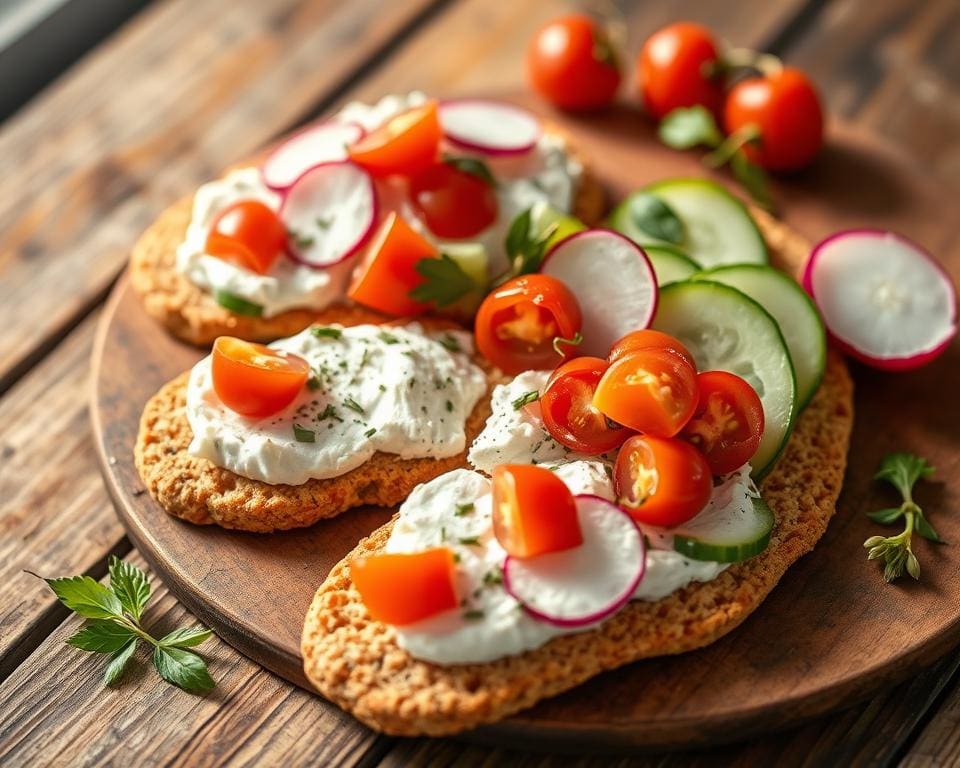 gezonde snackopties met volkoren knäckebröd