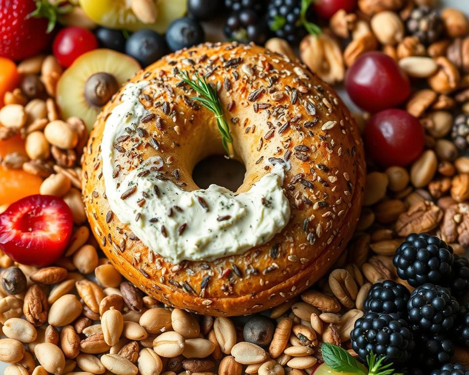 gezonde voedingsstoffen van volkoren bagels