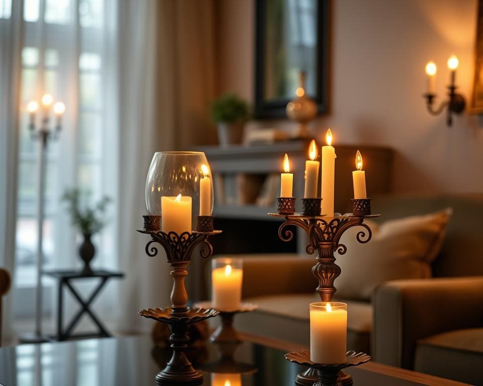 kaarsenhouders voor romantische verlichting in huis