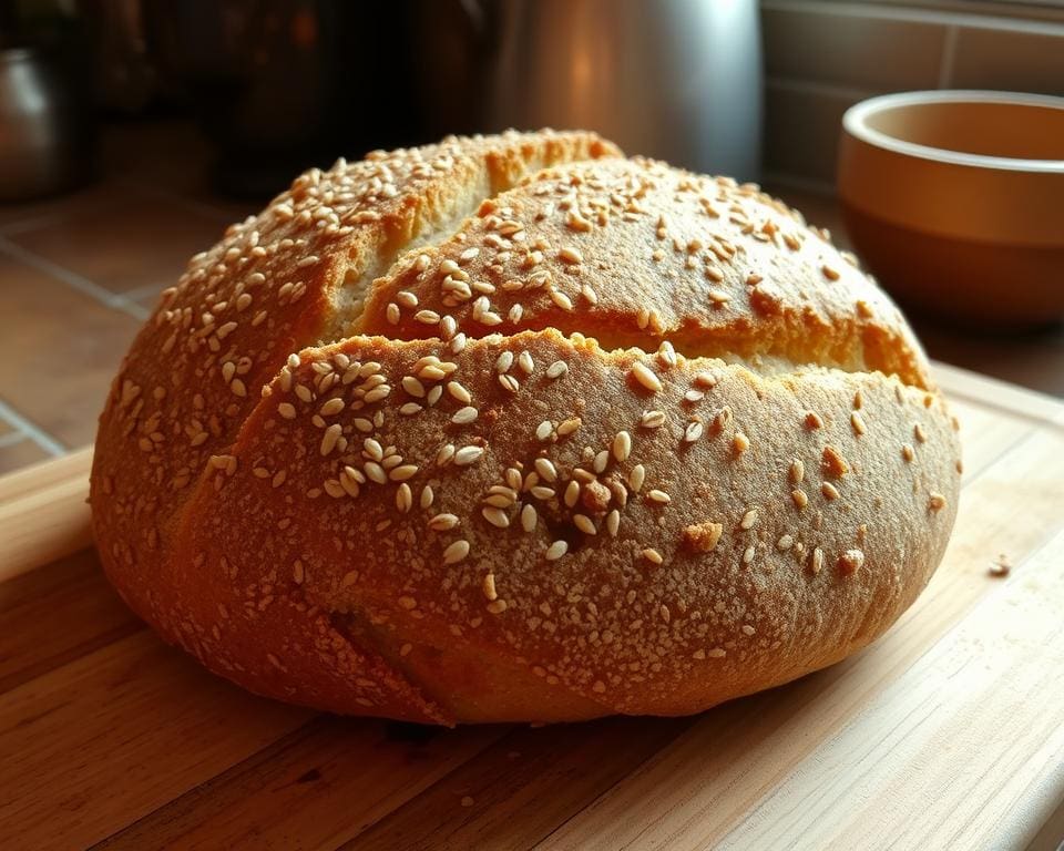 volkoren speltbrood met sesamzaadjes