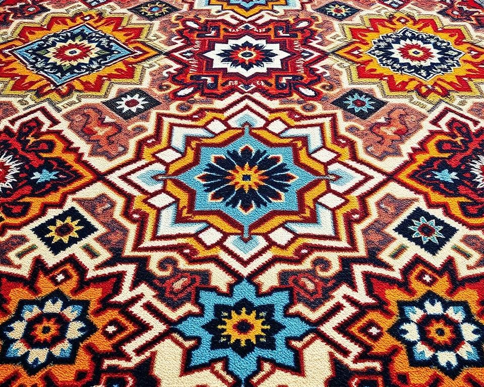 Design vloerkleed in geometrische prints