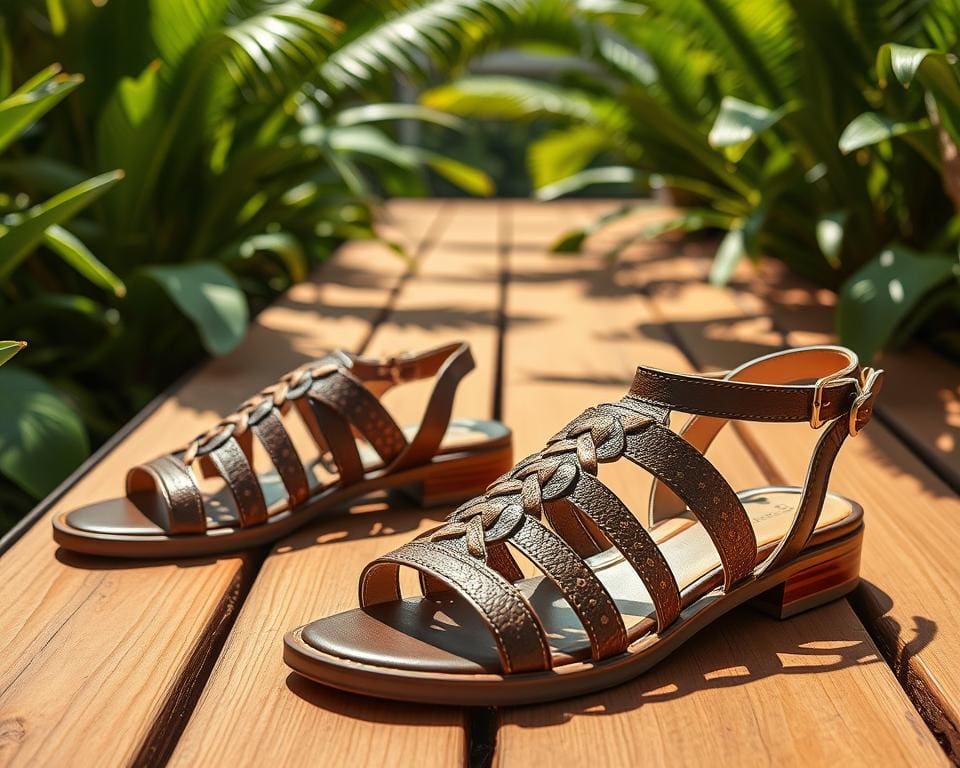 Elegante designs van Michael Kors leren sandalen