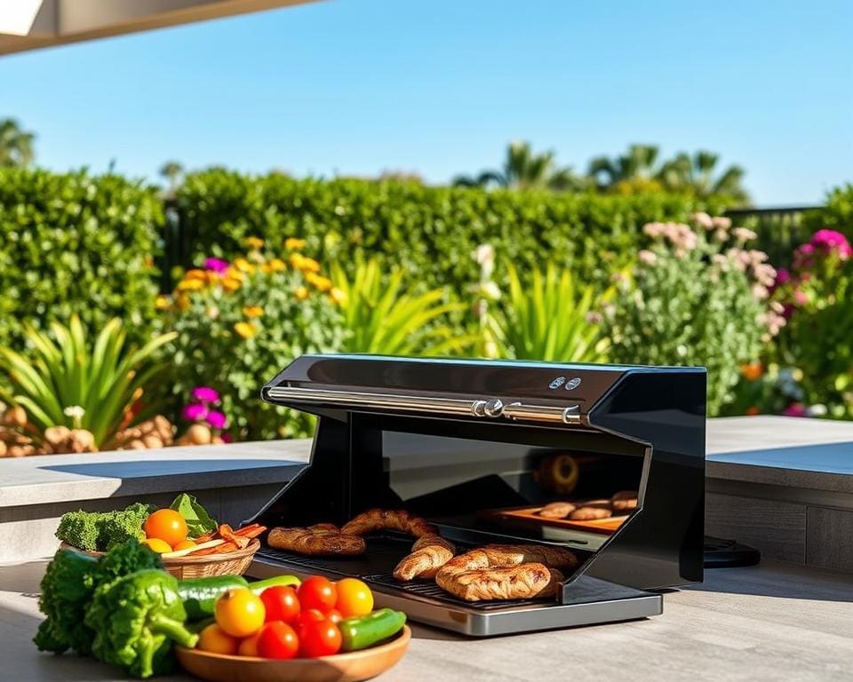 Elektrische barbecue met rookvrije technologie