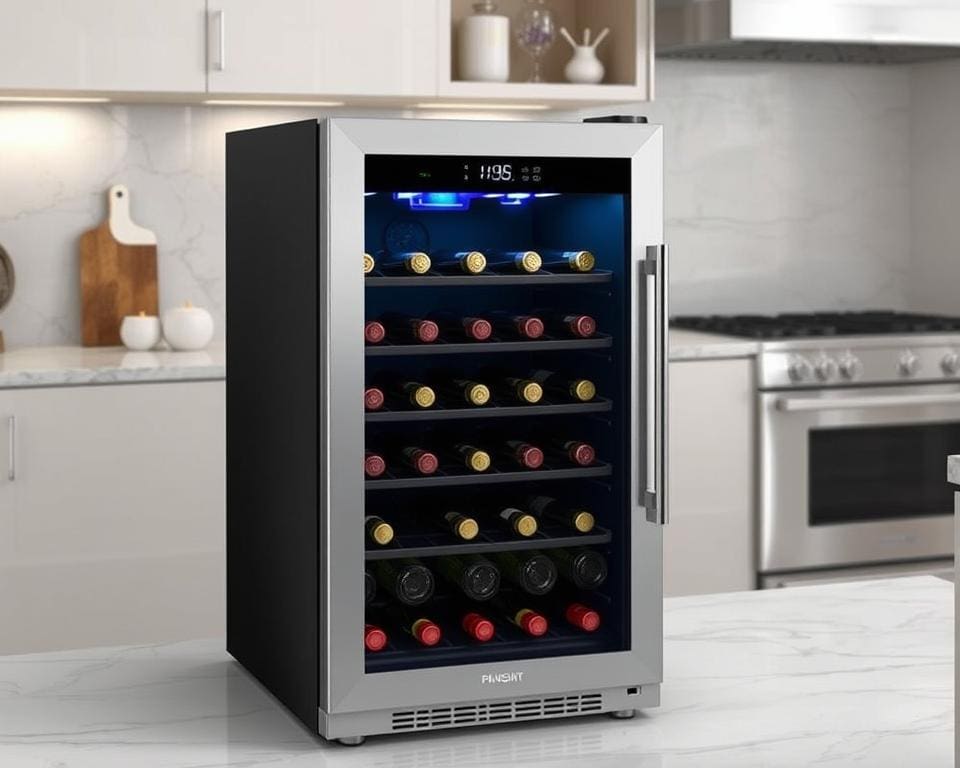 Elektrische wijnkoeler met temperatuurregeling