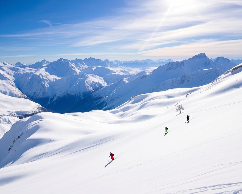 Hintertux skiën op de Oostenrijkse gletsjer