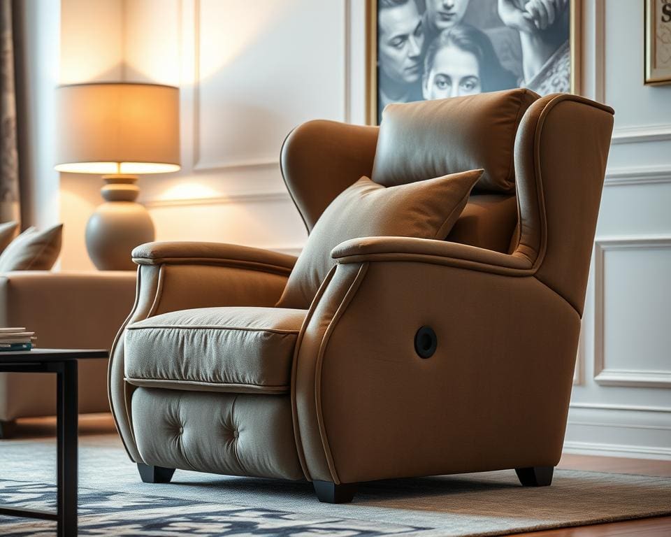 Luxe fauteuil met verstelbare armleuningen