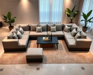 Luxe loungeset in modulair design: flexibel in gebruik