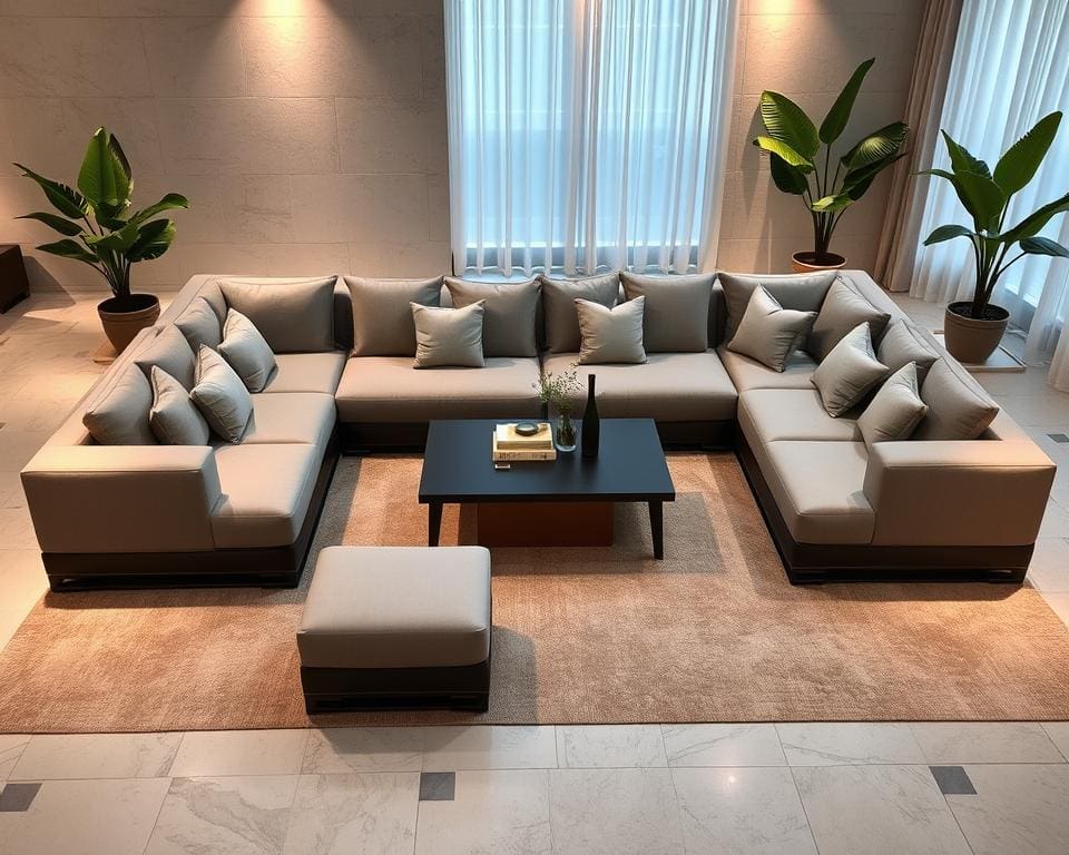 Luxe loungeset in modulair design: flexibel in gebruik