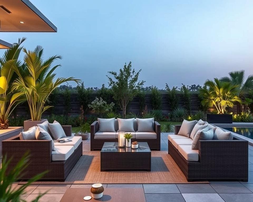 Luxe loungeset in waterafstotend materiaal