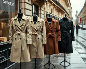 Saint Laurent trenchcoats: Voor een Parijse flair in de regen