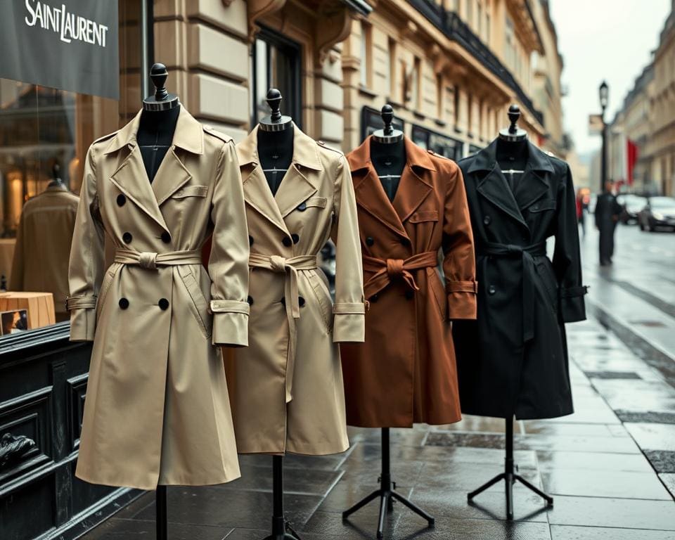 Saint Laurent trenchcoats: Voor een Parijse flair in de regen