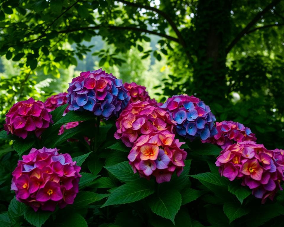 Schaduwrijke verzorging hortensia's