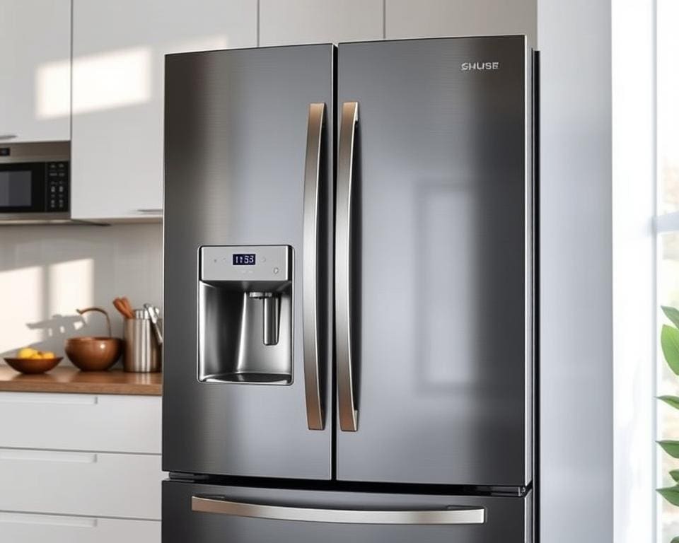 Slimme koelkast met ingebouwde waterdispenser
