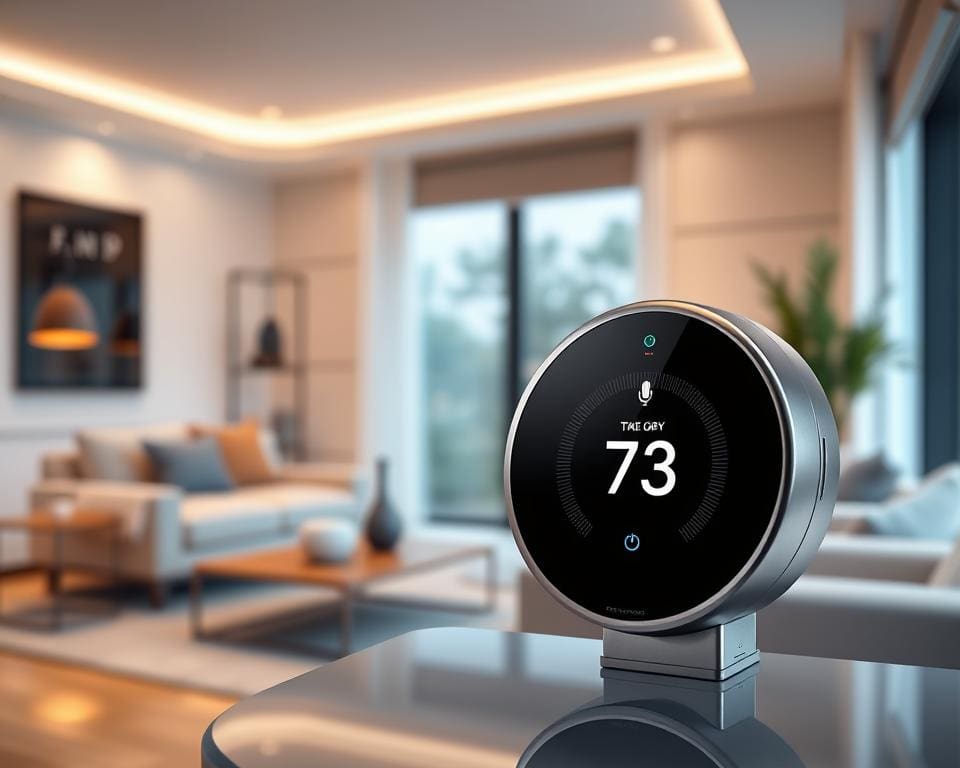 Slimme thermostaat met stemcontrole