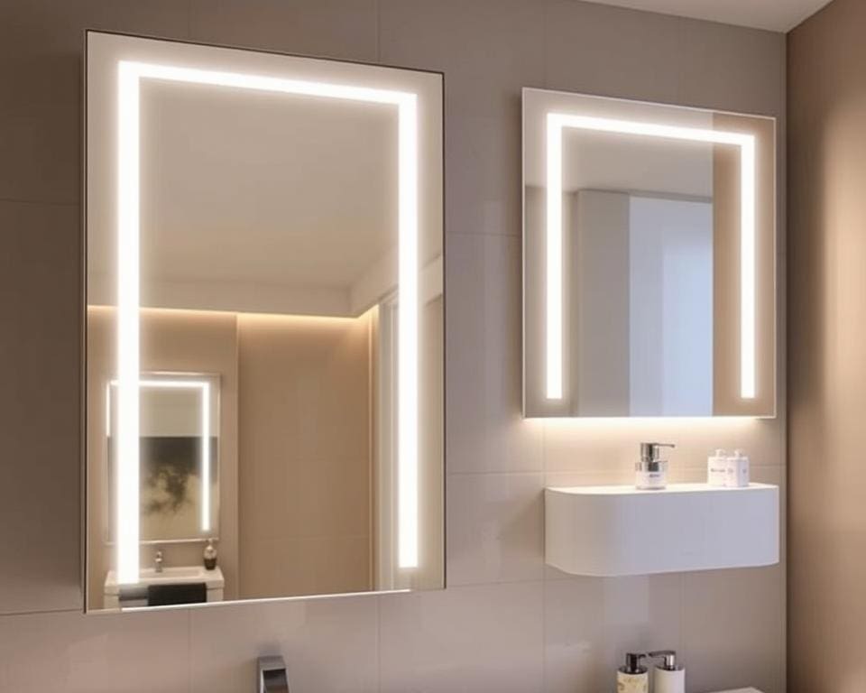 luxe badkamerkasten met verlichte spiegel