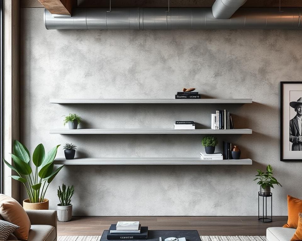 wandplank beton interieur