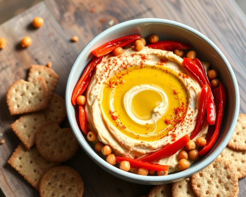 zelfgemaakte hummus