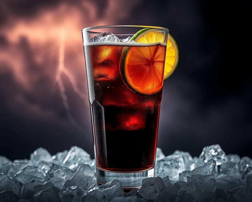 Dark & Stormy: Een pittige cocktail met een vleugje limoen