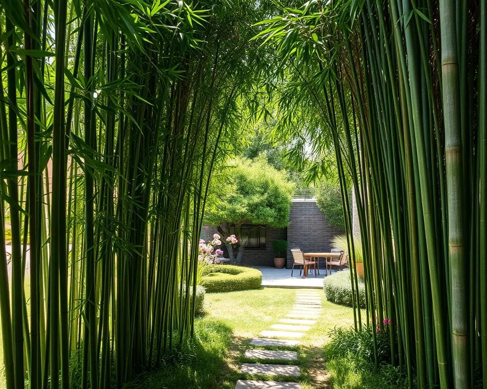 Privacy in de tuin met een bamboehaag