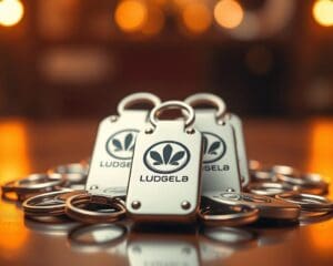 Laat je logo schitteren op een custom keychain