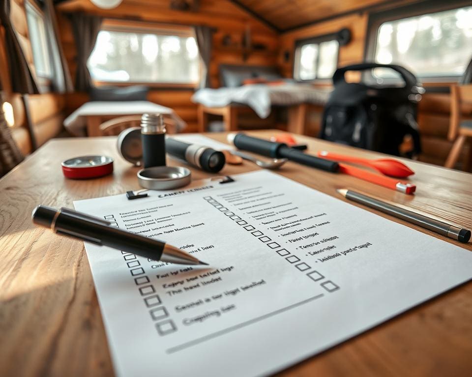 checklijst voor de vouwwagen