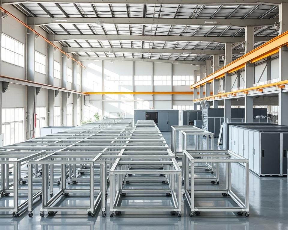 Flexibele bouwsystemen voor tijdelijke productieruimtes