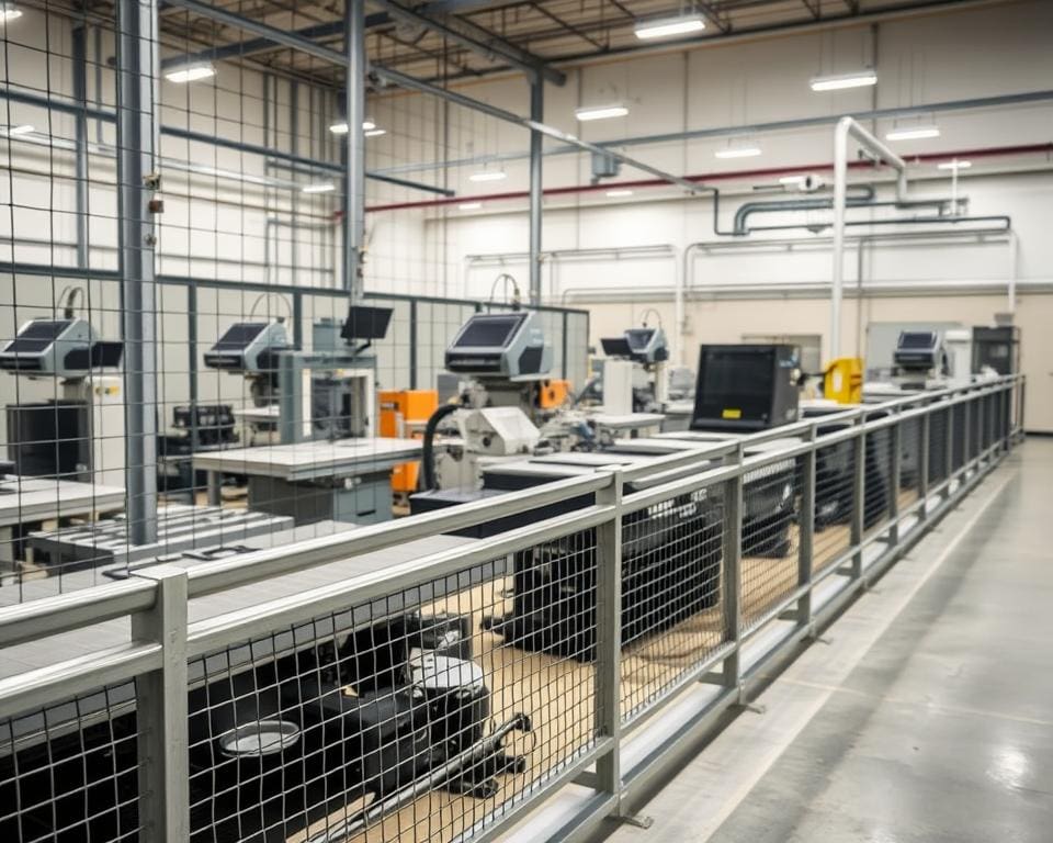 Veiligheidshekken en afschermingen voor machinezones