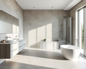 Welke badkamertegels zijn modern en onderhoudsvriendelijk?