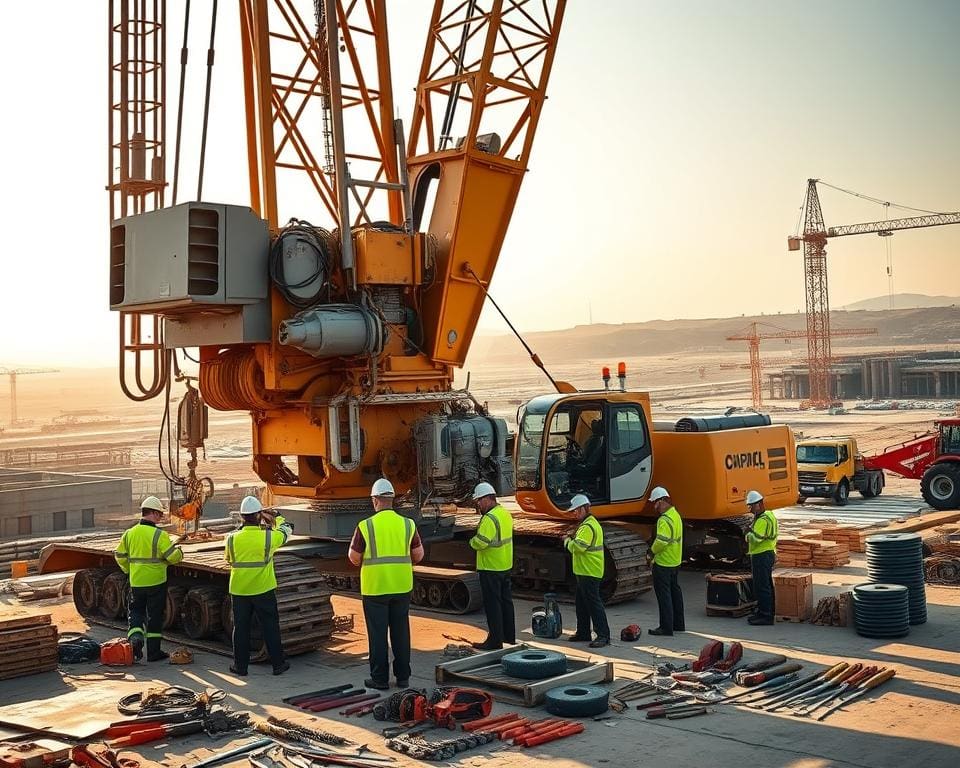 Hoe werkt onderhoud aan zware machines in de bouwsector?